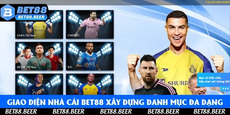 Nhà cái Bet88 xây dựng danh mục giải trí đa dạng